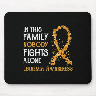 In This Family Nobody Fights Alone Leukaemia Mouse Mat