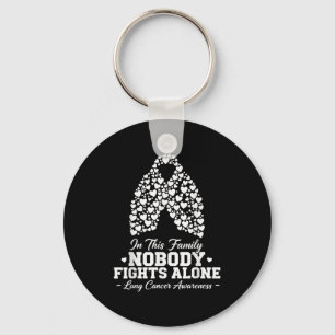 In This Family Nobody Fights Alone Lung Cancer Shi Key Ring