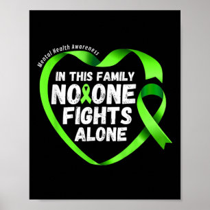 In This Family Nobody Fights Alone Mental Health A Poster
