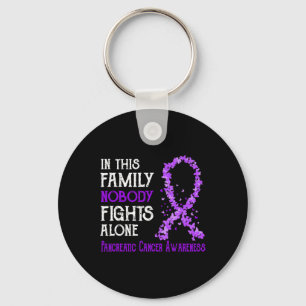 In This Family Nobody Fights Alone Pancreatic Canc Key Ring