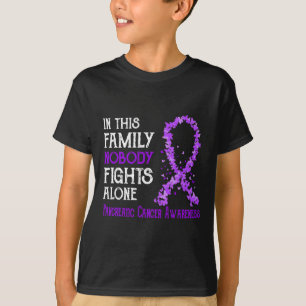 In This Family Nobody Fights Alone Pancreatic Canc T-Shirt