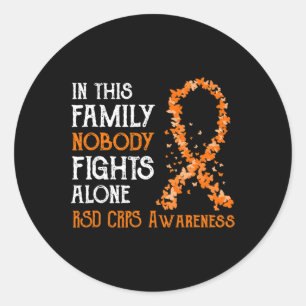 In This Family Nobody Fights Alone RSD CRPS Classic Round Sticker
