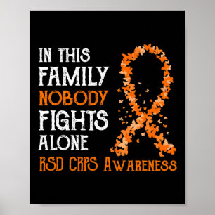 In This Family Nobody Fights Alone RSD CRPS Poster