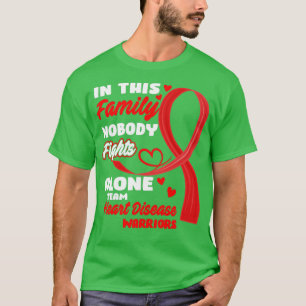 In This Family Nobody Fights Alone Team Heart Dise T-Shirt