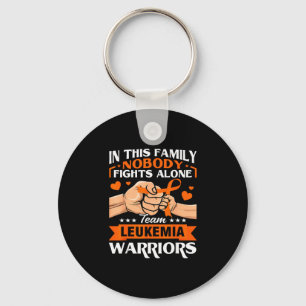 In this family nobody fights alone team leukaemia key ring