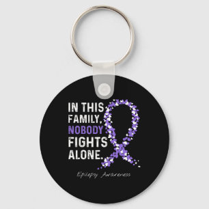 In This Family Nobody Fights Epilepsy Awareness Al Key Ring