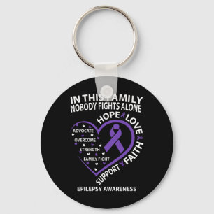 In This Family Nobody Fights Epilepsy Awareness Al Key Ring