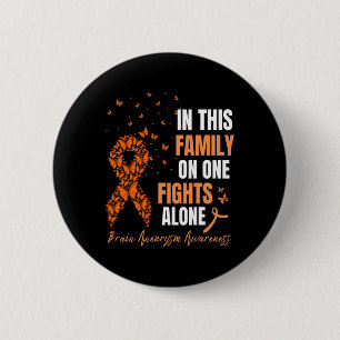 In This Family Nobodys Fight Alone Brain Aneurysm 6 Cm Round Badge