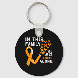 In this Family not Fighting Orange Ribbon Leukaemi Key Ring