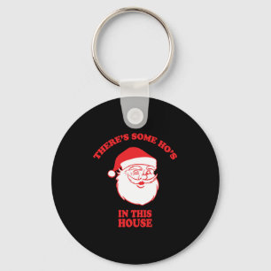 In this House Funny Christmas Santa Claus Key Ring