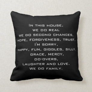 In this House Quote Throw Pillow