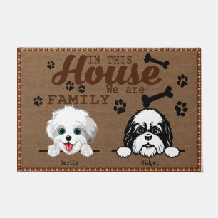 In This House We Are Family Mat, Dog Owner Gift Doormat