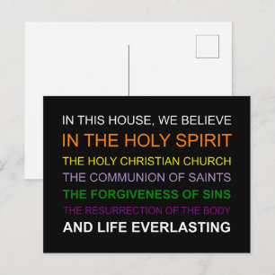 In this house, we believe postcard