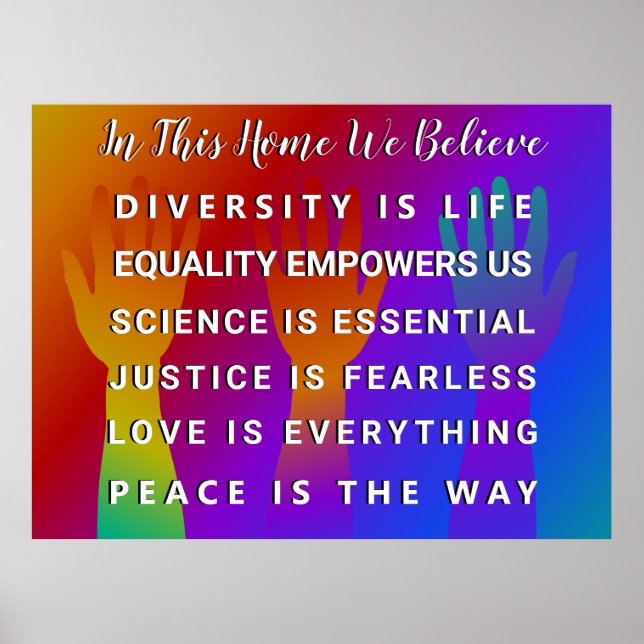 In This House We Believe Poster (Front)