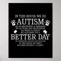 In This House We Do Autism - Autism Sign Family Su