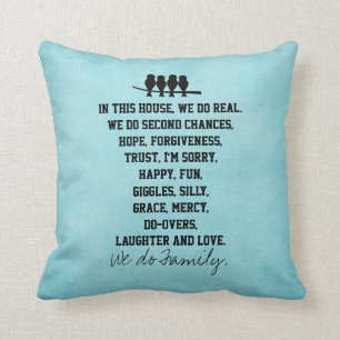 In this House We Do Family Quote Cushion