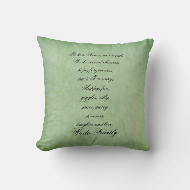 In this House We Do Family Quote Cushion (Front)