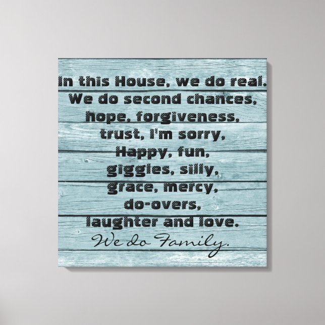In this House We Do Family Quote Print (Front)