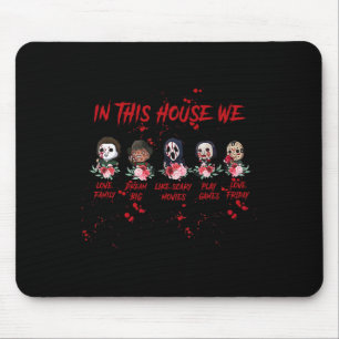 In This House We Love Halloween Family Mouse Mat