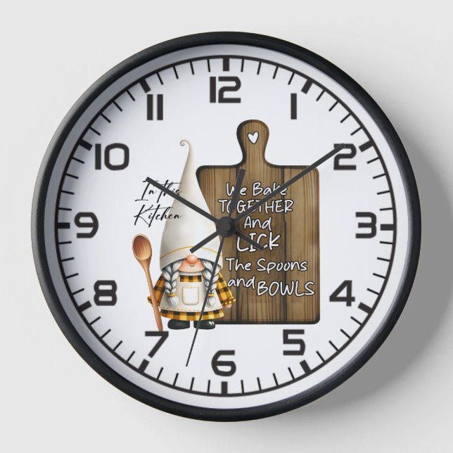 In This Kitchen We Bake Together Clock (Front)