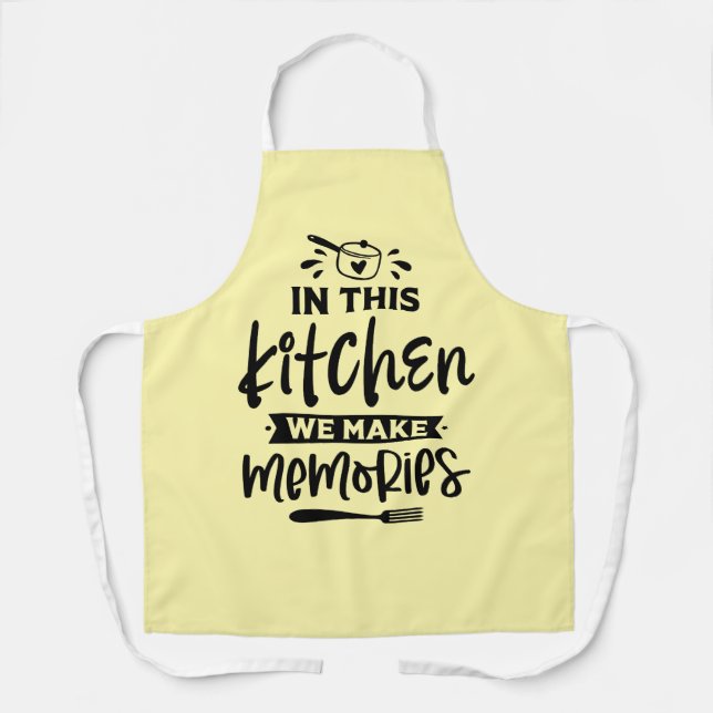 In This Kitchen We Make Memories – Heartwarming Apron (Front)