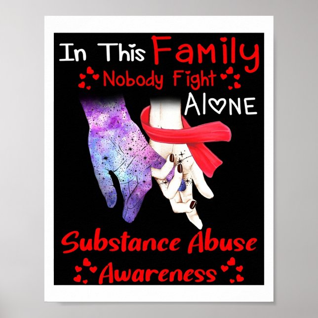 In This Nobody Fights Alone Autism Awareness Poste Poster (Front)