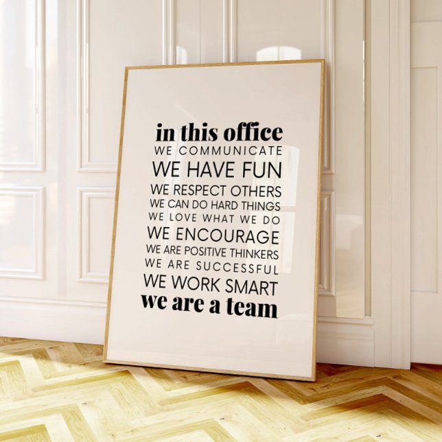 In This Office Rules, Teamwork Quote Print (Creator Uploaded)