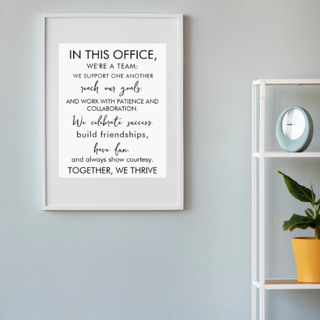In This Office, We’re a Team – Inspirational Work Poster (Creator Uploaded)