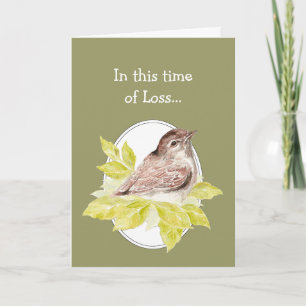 In this Time of Loss, Scripture Comfort  Bird Card