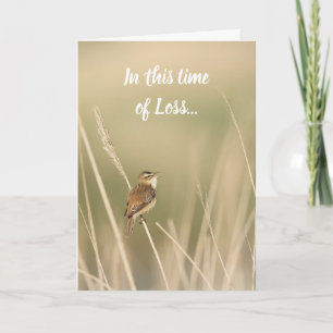 In this Time of Loss, Scripture Comfort Bird Card