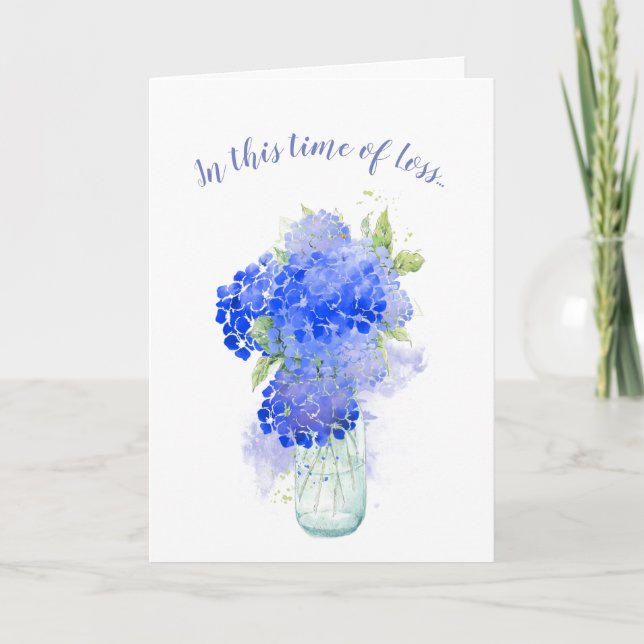 In this Time of Loss, Scripture Comfort Flower Card (Front)