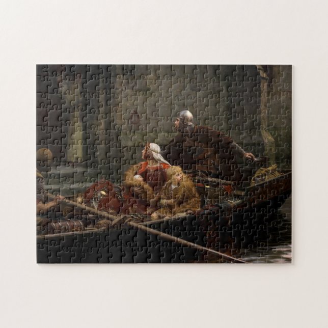 In Time of Peril, 1897 by Edmund Blair Leighton Jigsaw Puzzle (Horizontal)