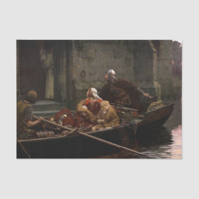 In Time of Peril, 1897 by Edmund Blair Leighton Tissue Paper (Front)