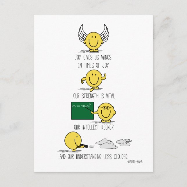 In Times of Joy Mr Happy PostCard (Front)