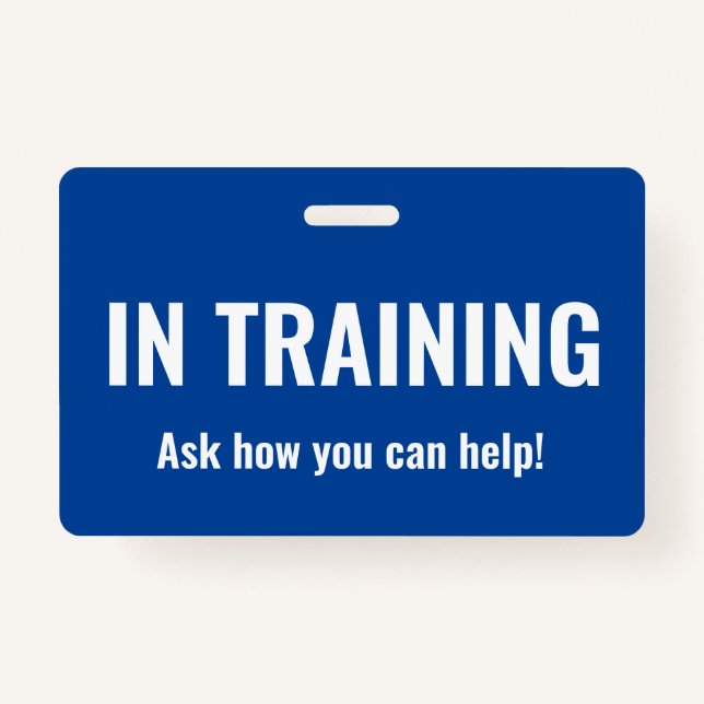 In Training ID Badge (Front)