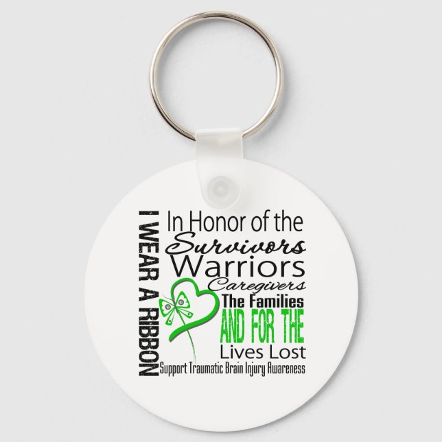In Tribute Collage Traumatic Brain Injury Key Ring (Front)
