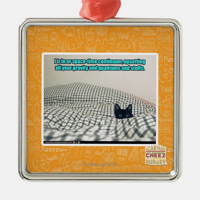 In ur Space Time Continuum Metal Tree Decoration (Front)