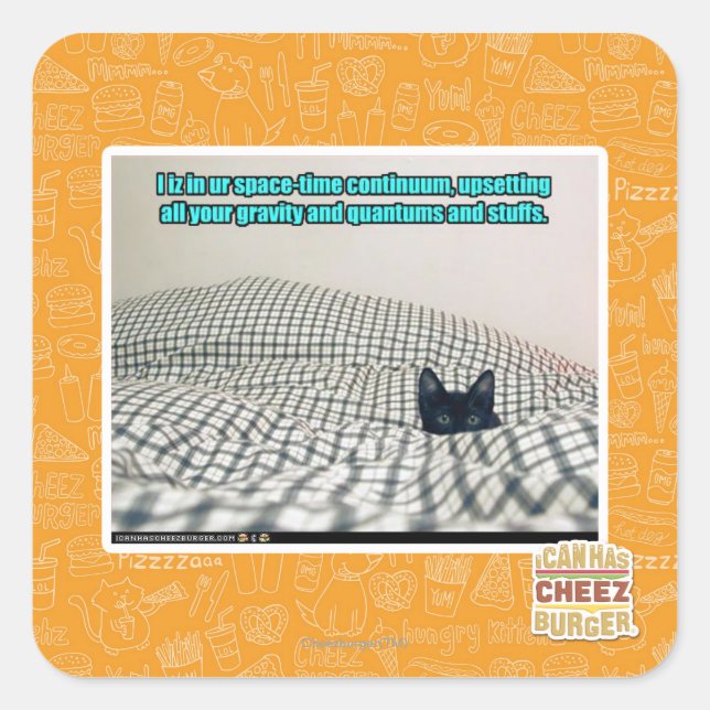 In ur Space Time Continuum Square Sticker (Front)