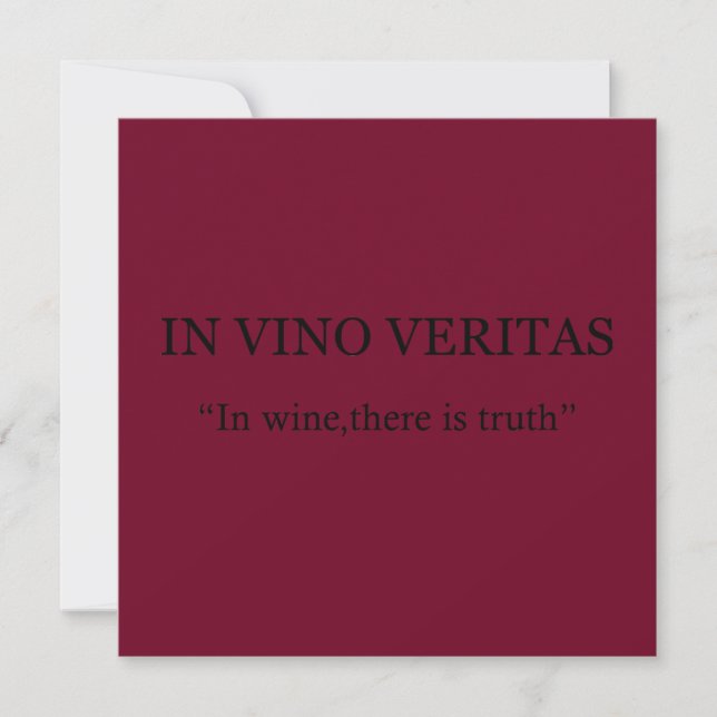 In vino veritas (Front)