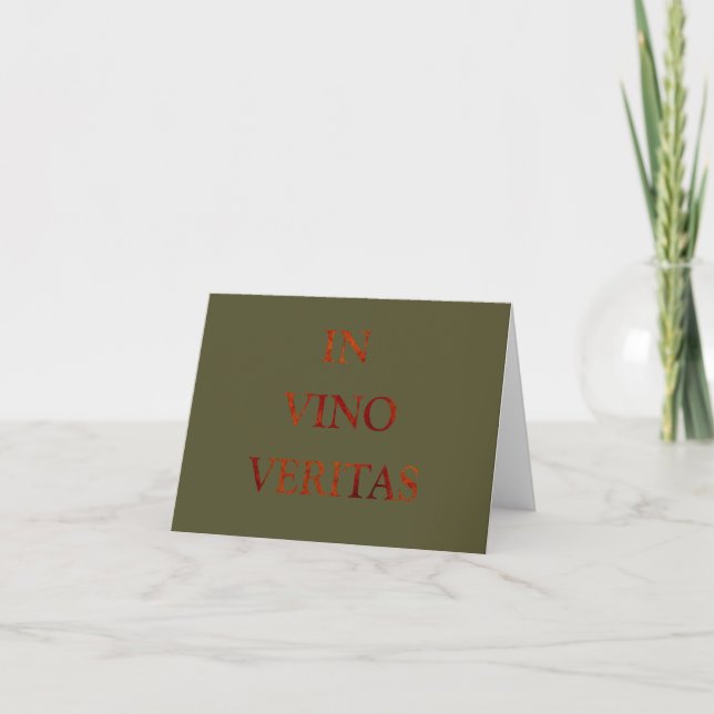 In vino veritas card (Front)