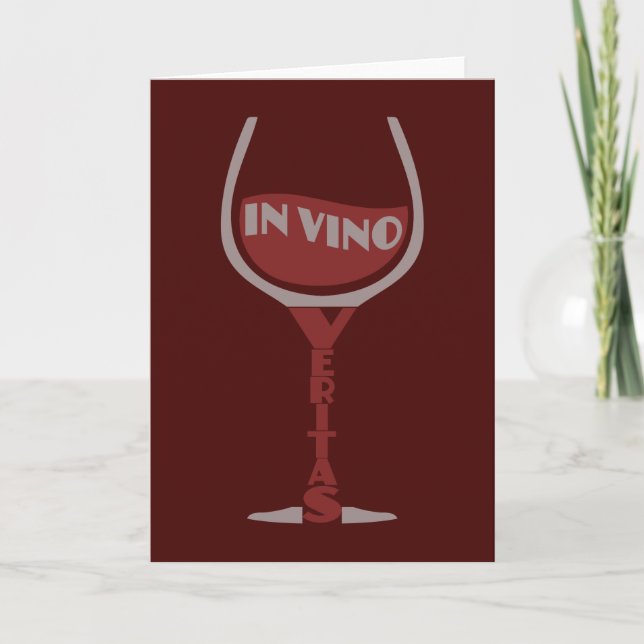 In Vino Veritas custom greeting cards (Front)