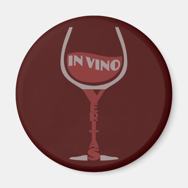 In Vino Veritas custom magnet (Front)