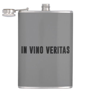 in vino veritas hip flask