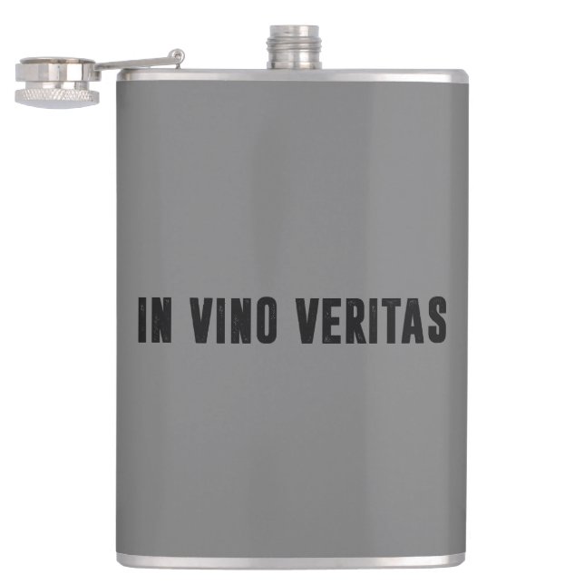 in vino veritas hip flask (Opened)