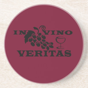 in vino veritas latin phrases about wine coaster