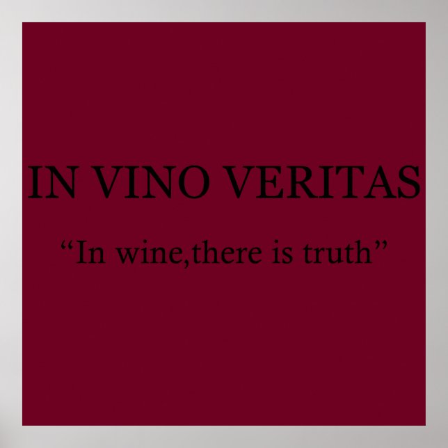 In vino veritas poster (Front)