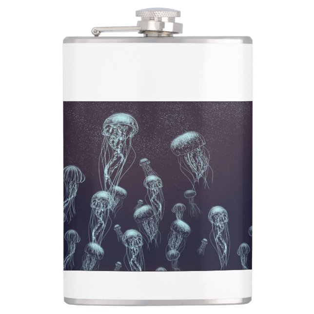 in Vinyl eingeschlagener Flachmann Hip Flask (Front)