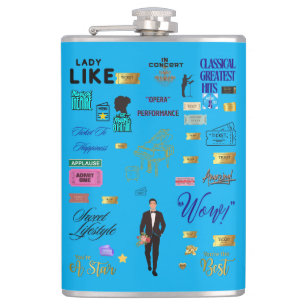 in Vinyl eingeschlagener Flachmann Hip Flask