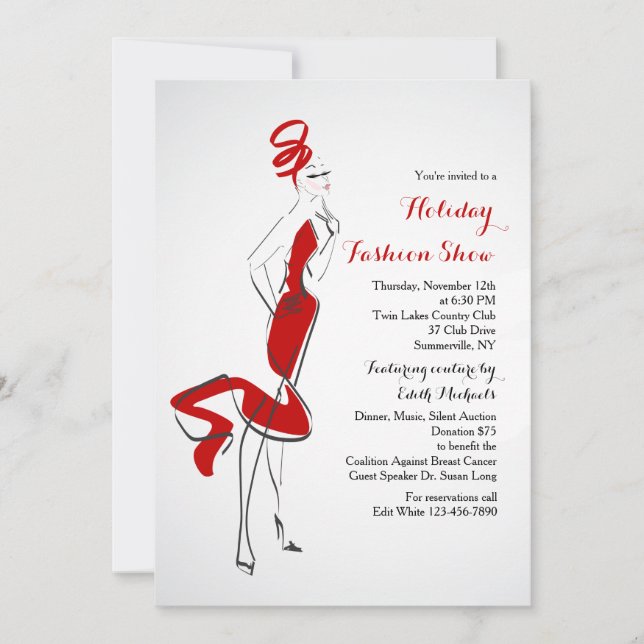 In Vogue Fashion Show Invitation (Front)