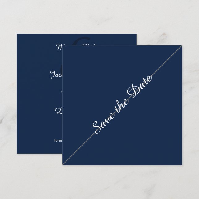 In Vogue Minimalist Save The Date (Front/Back)